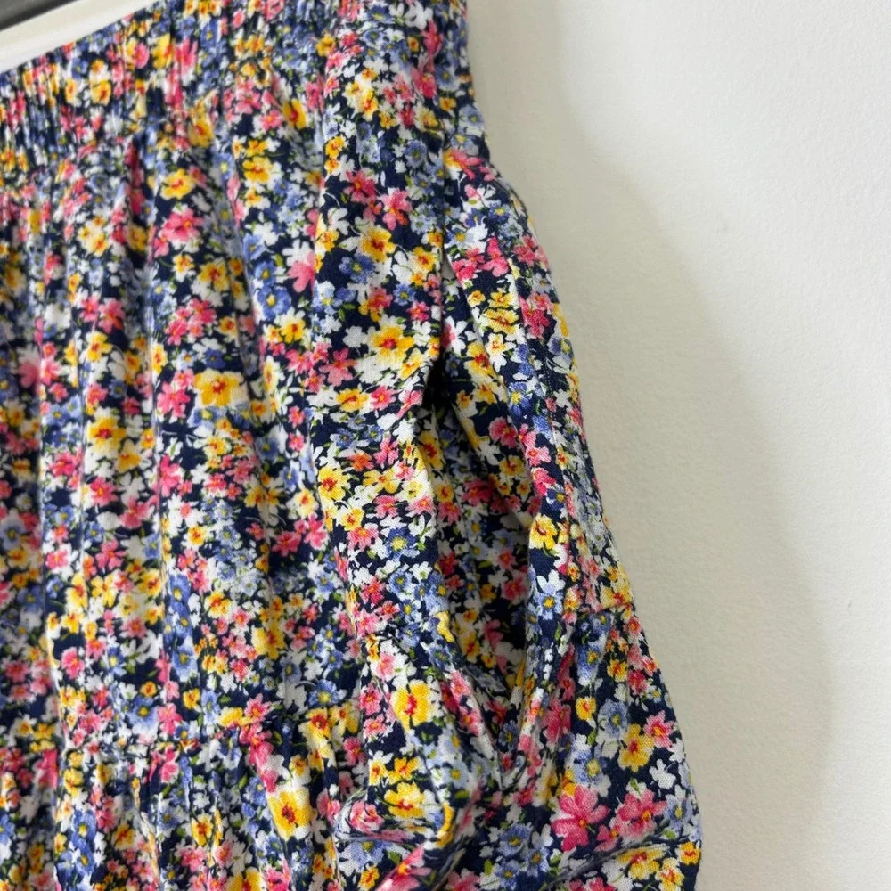 Old Navy Ditsy Floral Tiered Midi Maxi Skirt Women's 2X Pull On Boho Garden